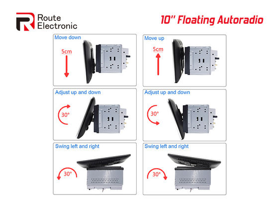 Âm thanh nổi trên ô tô có thể xoay 10,1 inch, Trình phát đa phương tiện tự động với màn hình QLED 1280 × 720