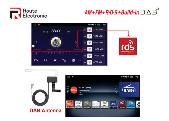 Bluetooth 8 Core 2 Din Car Radio 10.1 inch QLED 1280 × 720 Điều khiển bằng giọng nói
