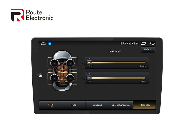 Universal Car Stereo 9.5inch QLED 2k Màn hình đen Hỗ trợ âm thanh trên xe hơi Camera toàn cảnh 360 độ tích hợp